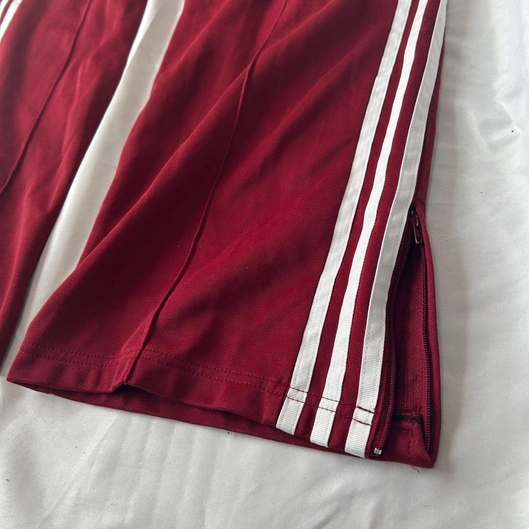 adidas トラックパンツ ボルドー トレフォイル XXL 裾ジップ