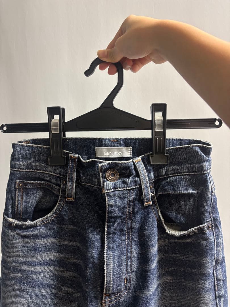 パンツ MOUSSY MVS D/BLU FLARE 23inch
