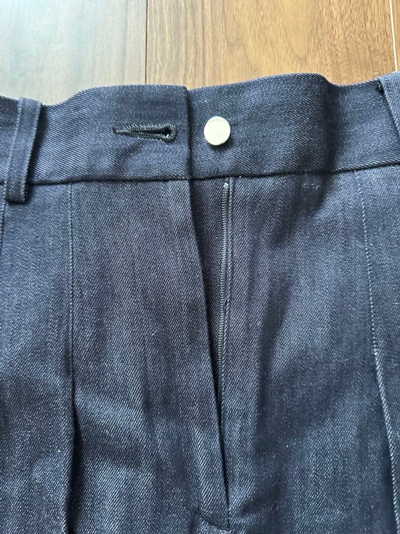 deres シルクデニムパンツ ダークブルー
