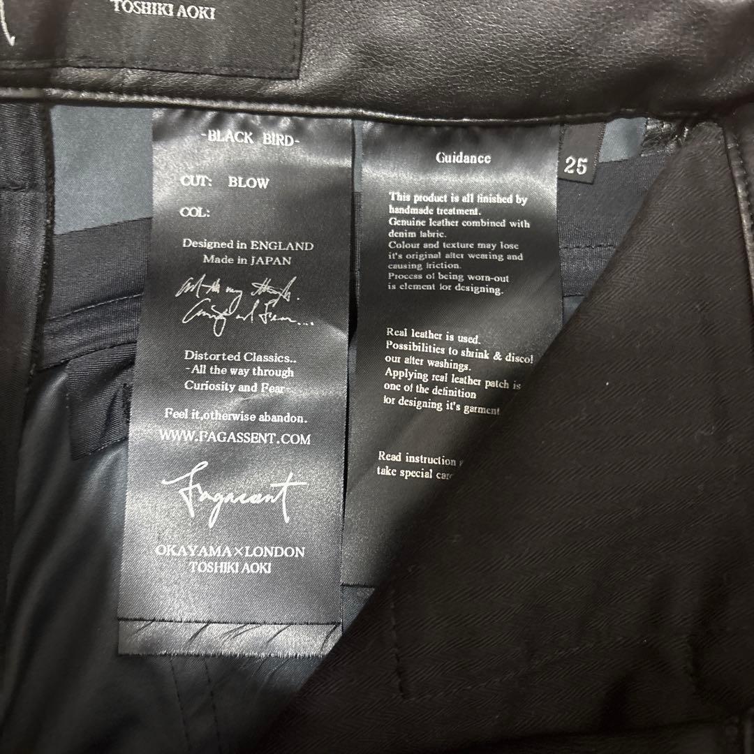ファガッセン FAGASSENT BLACK BIRD レザー スキニー