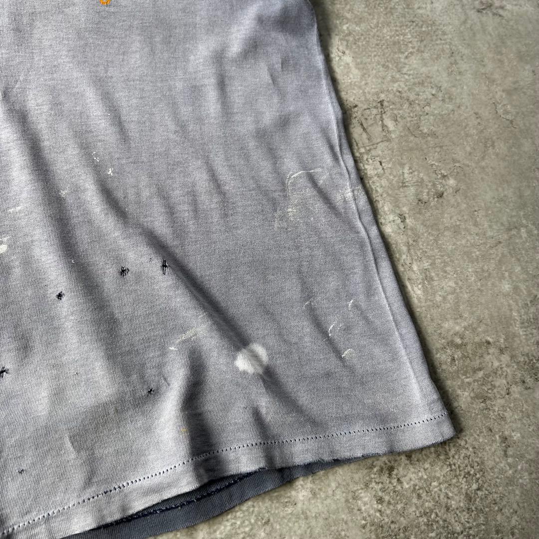 70s- カレッジエイトパシフィック tシャツ USA製 M フェードネイビー