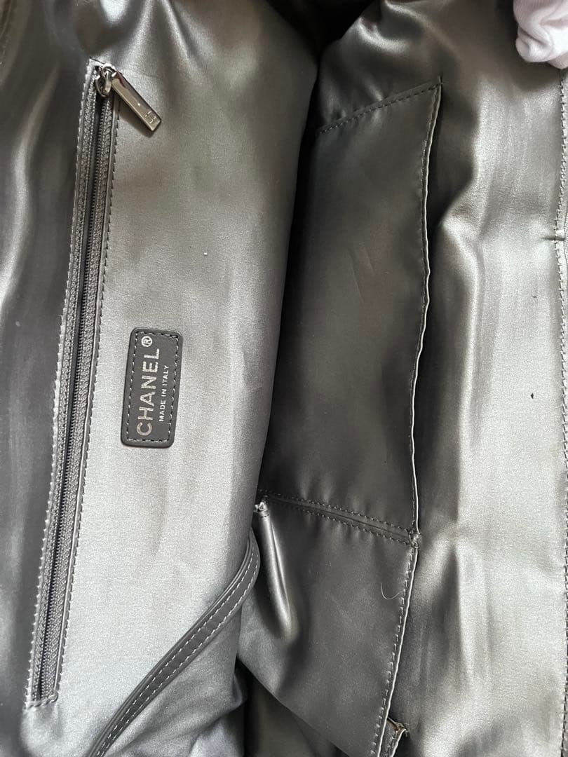 正規品希少　CHANEL シャネル メタルロゴ チョコバー LAX トートバッグ