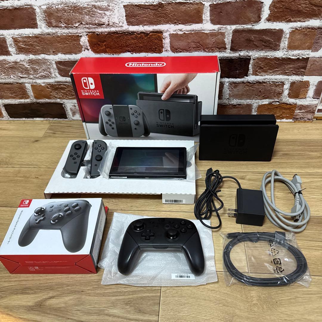 Nintendo Switch グレー 本体　Proコントローラー付き