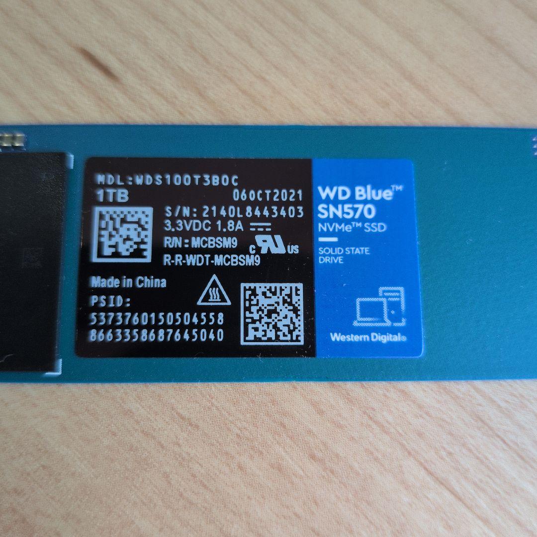 り*ん様 WD Blue SN570 1TB NVMe SSD M.2