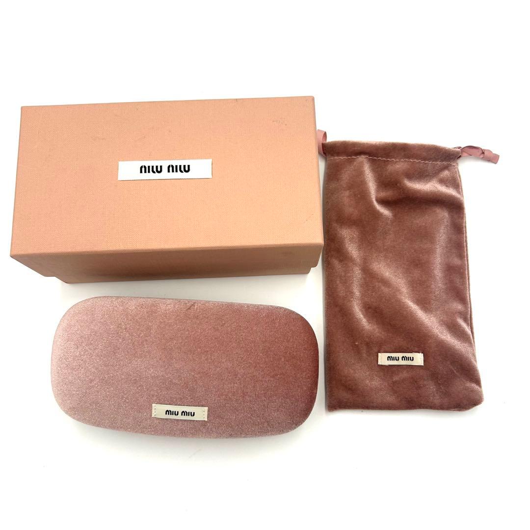 miu miu ミュウミュウ サングラス SMU 52W ゴールド べっ甲