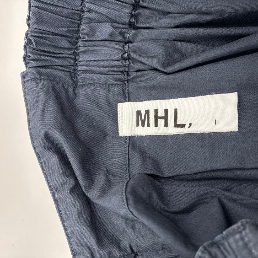 MHL　マーガレットハウエル　ロングスカート　ネイビー サイドポケット付き