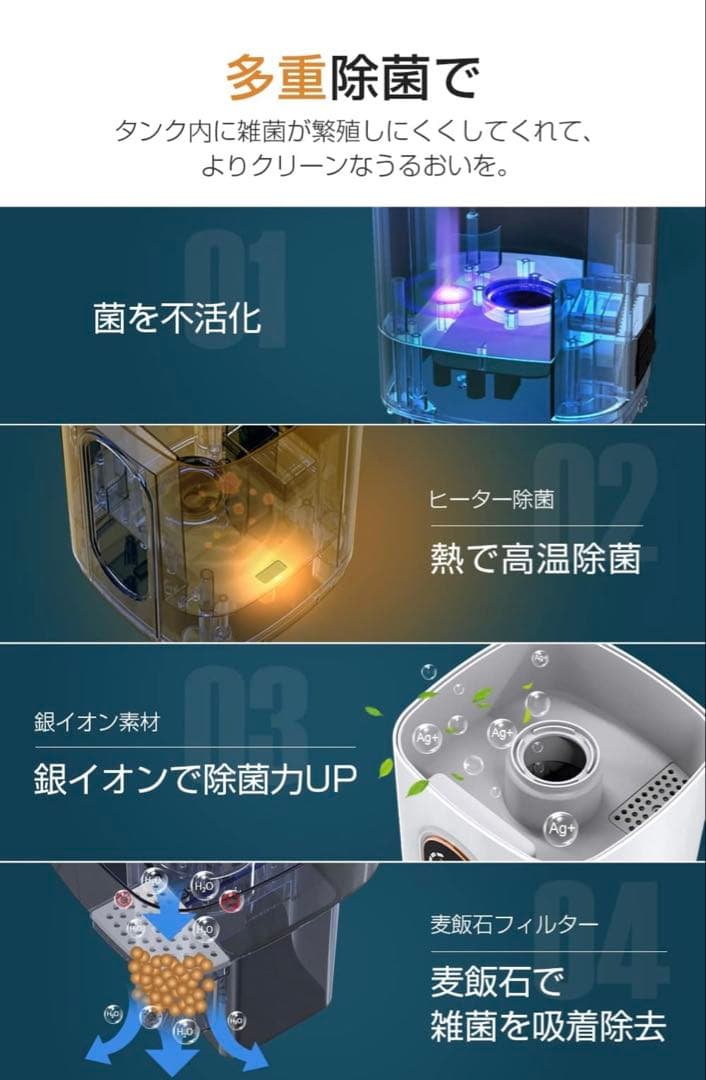 ハイブリッド加湿器 9L タワー型