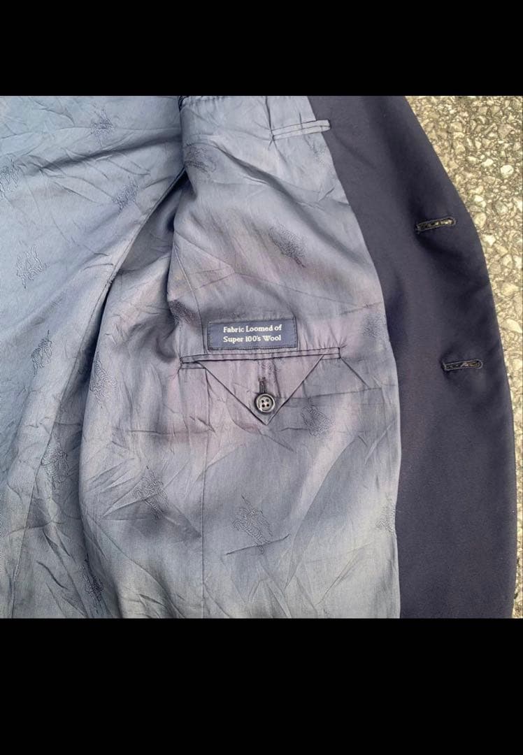 70s 〜 80s BURBERRY テーラードジャケット 金ボタン 古着