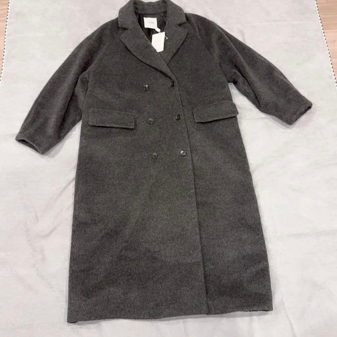 新品 CLANE DOUBLE WOOL LONG COAT グレー 1 クラネ