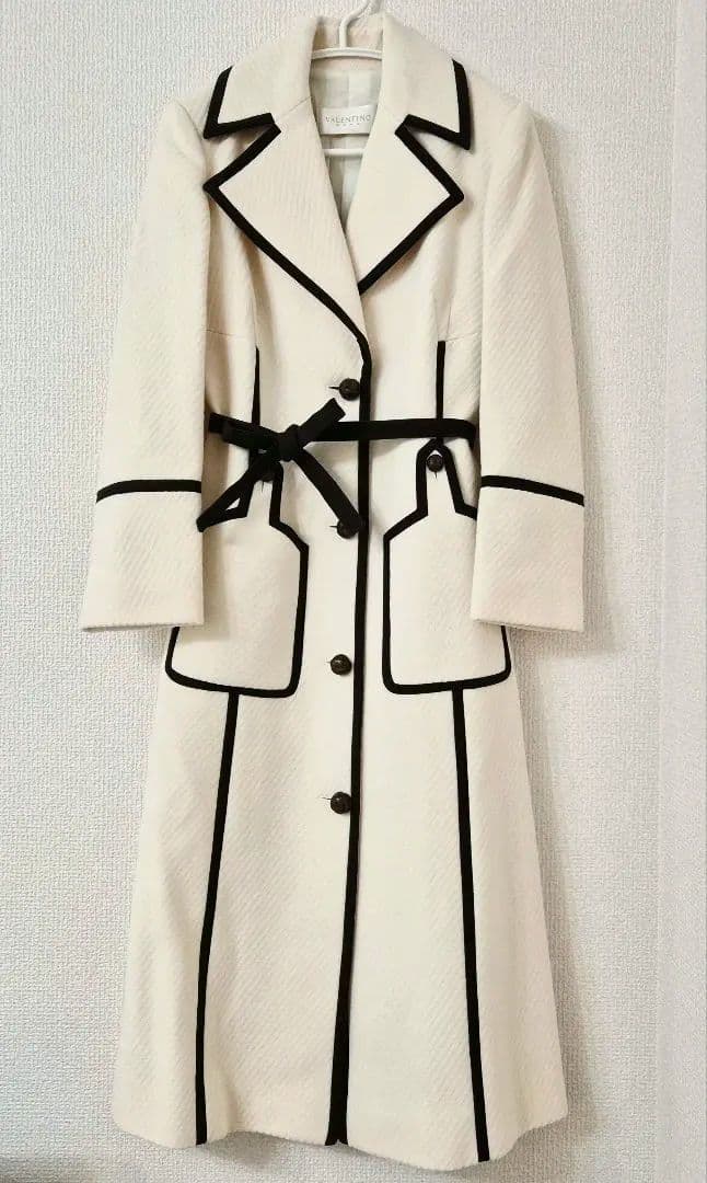 VALENTINO ROMA ヴァレンティノ ローマ ウール ロングコート 40