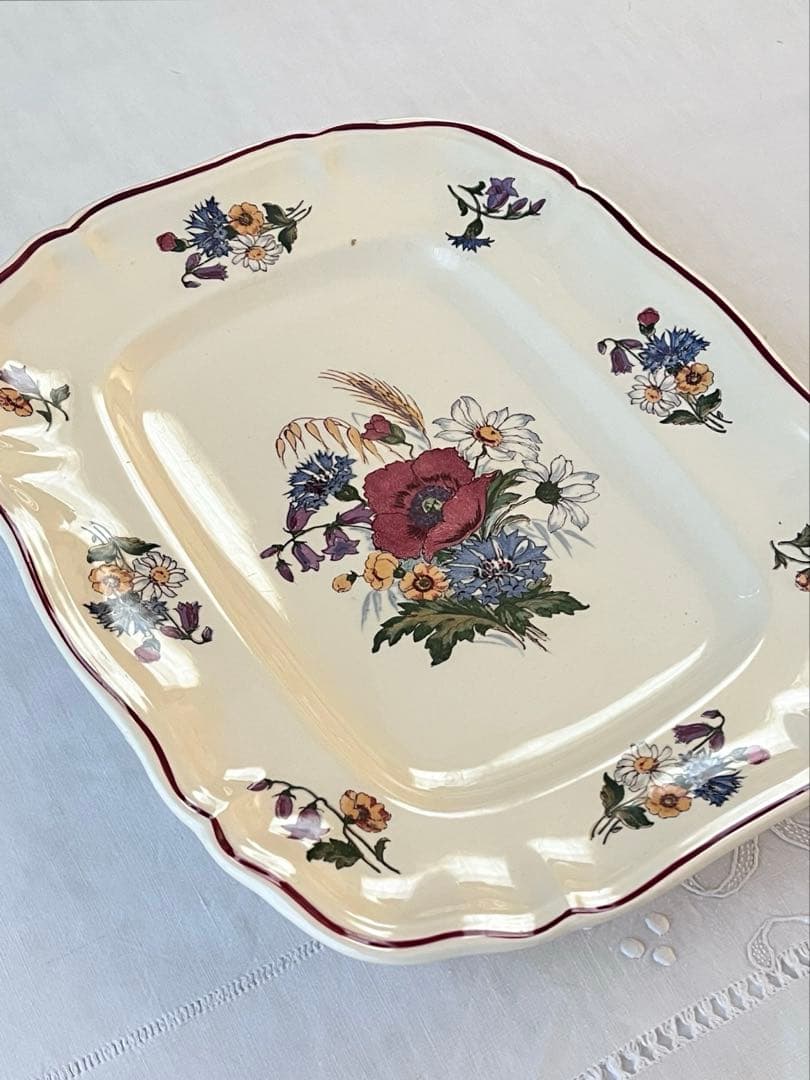 【美品】SARREGUEMINES Agreste 大きなレクタングル 3239