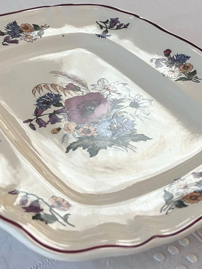 【美品】SARREGUEMINES Agreste 大きなレクタングル 3239