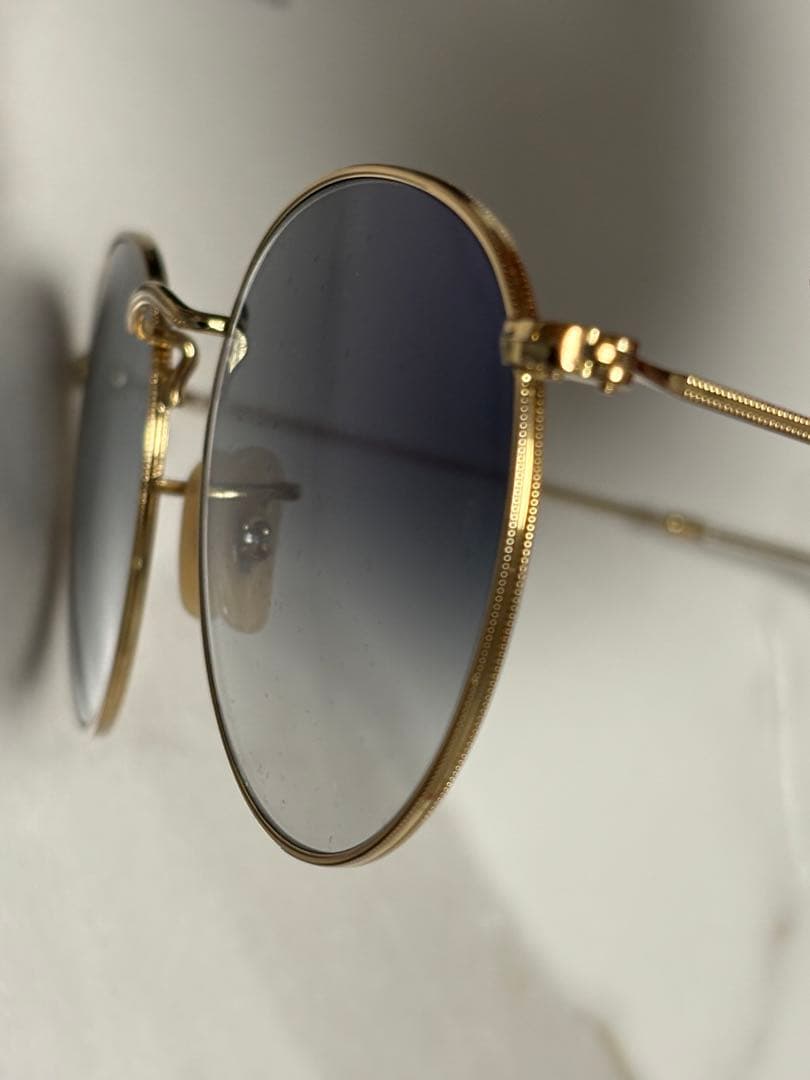 Ray-Ban ラウンド型サングラス ブルーグラデーション