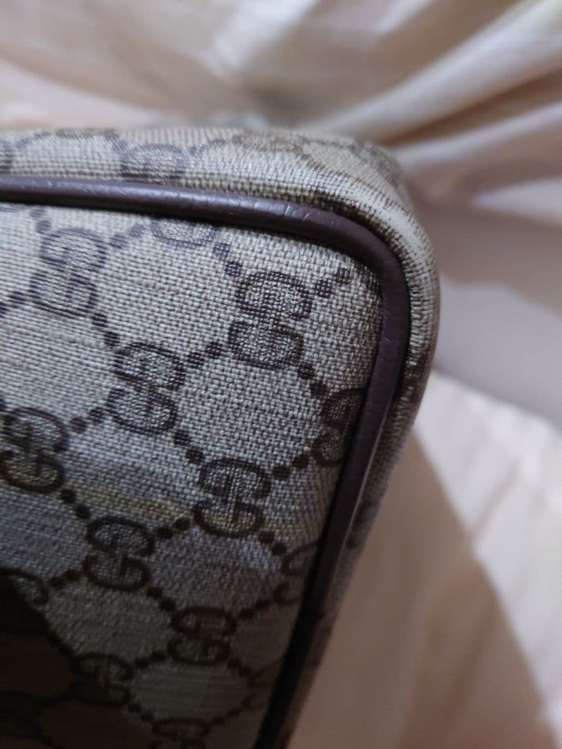 GUCCI ボストンバッグ ベージュ/ブラウン/グリーン/レッド