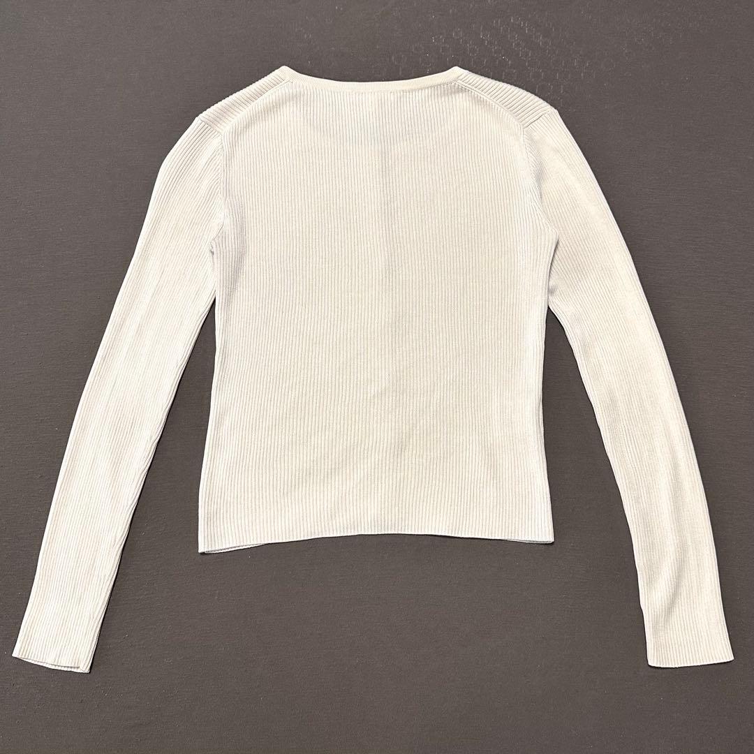 試着のみ✨TOCCA 定価3.8万 SILK RIBカーディガンアイボリー S