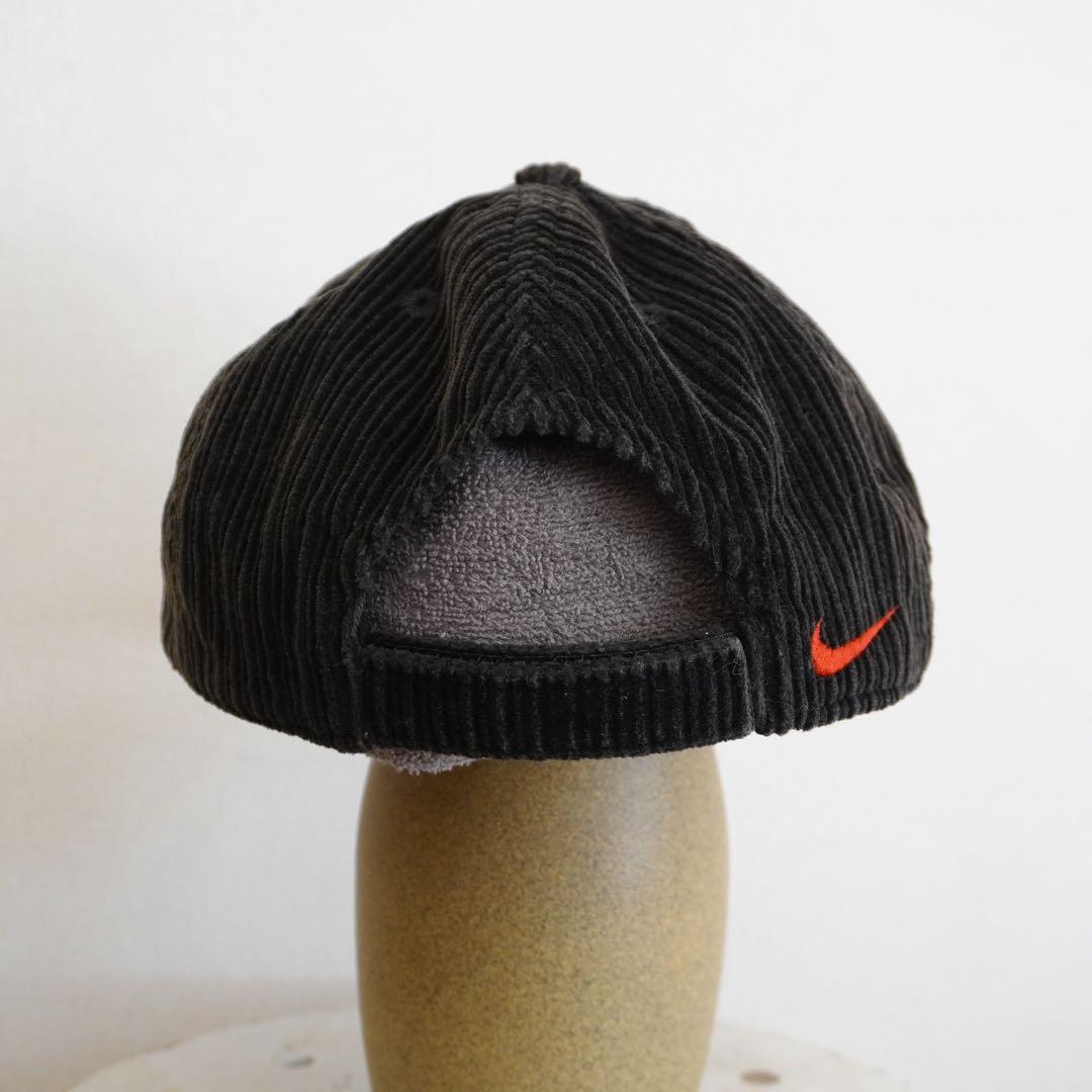 90s NIKE コーデュロイ キャップ 太畝 ブラウン