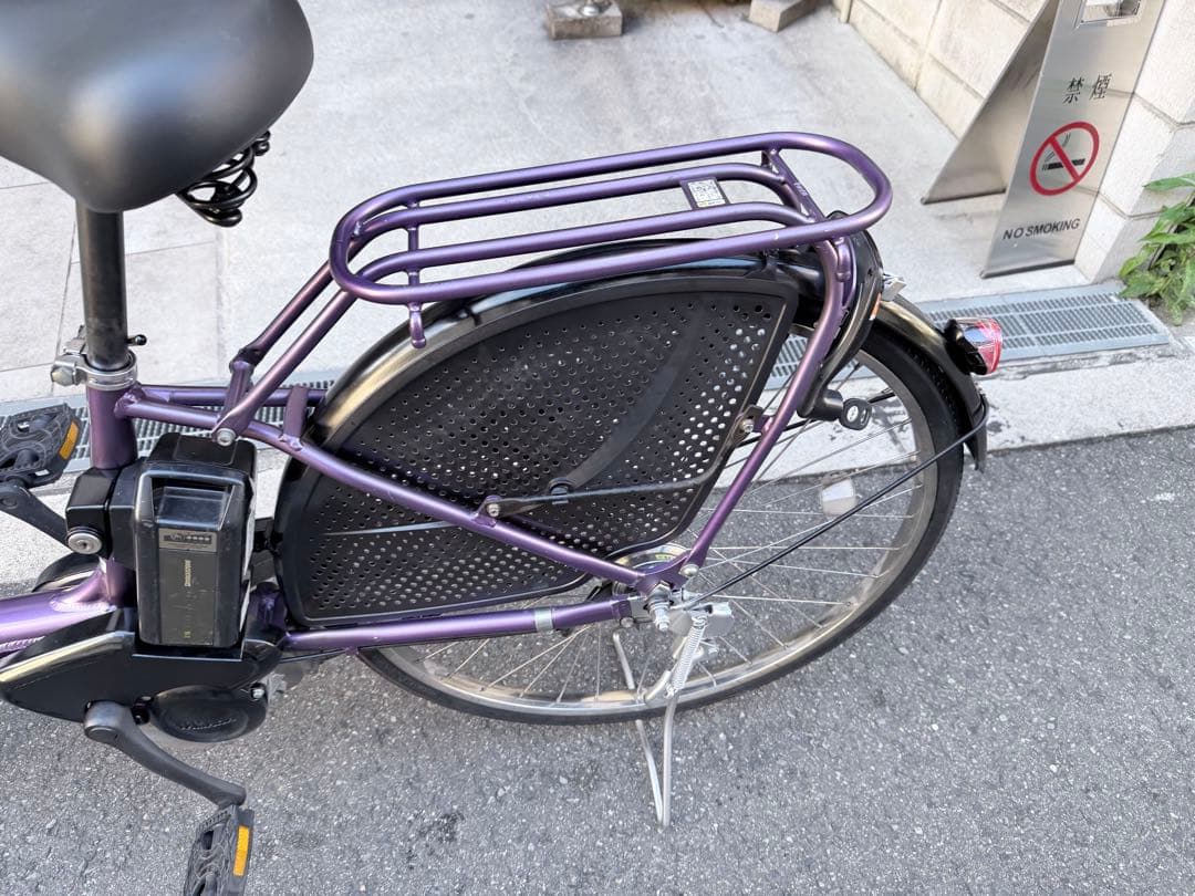 大阪府　ヤマハ　電動アシスト自転車 紫色 シティタイプ