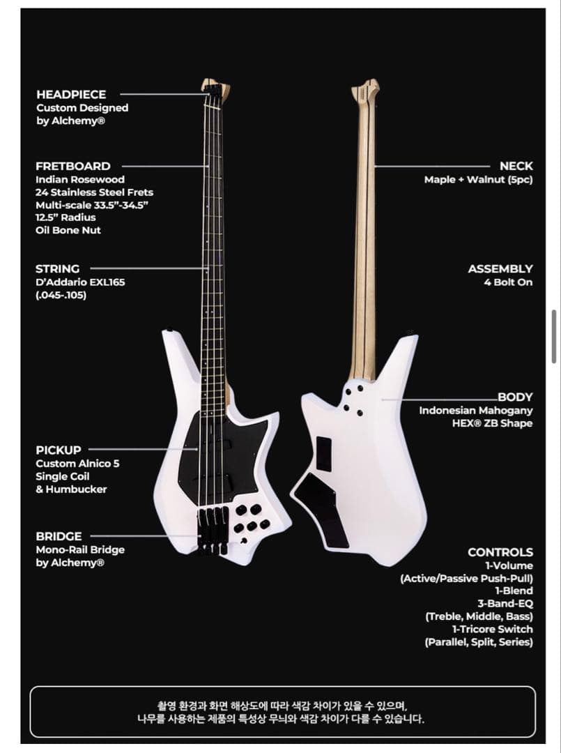 ベース HEX Guitars ZB400