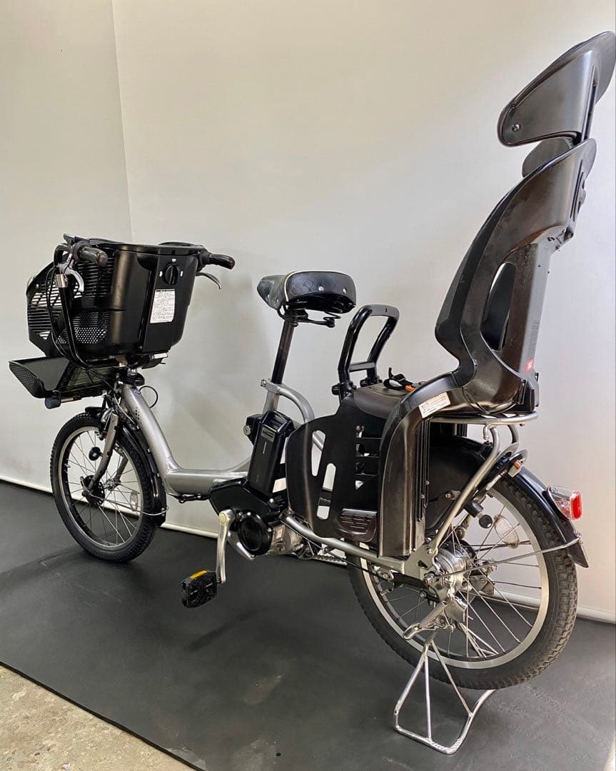 1年保証　ブリヂストン　20インチ　子供乗せ　グレー色　電動アシスト自転車