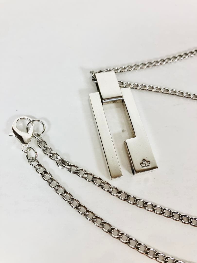 【美品】GUCCI ネックレス トップSV925に＋社外喜平チェーン 男女兼用