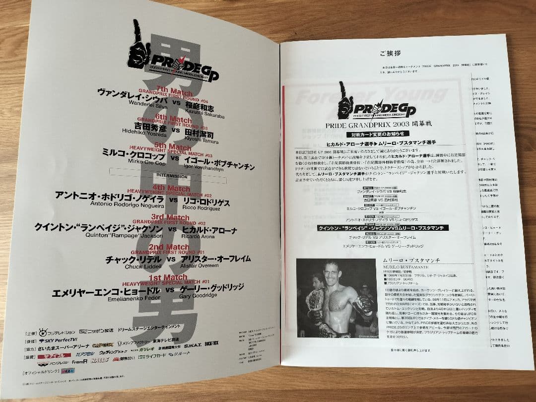 【週末値下】 PRIDE 男祭り INOKI BOM-BA-YE パンフ計10冊