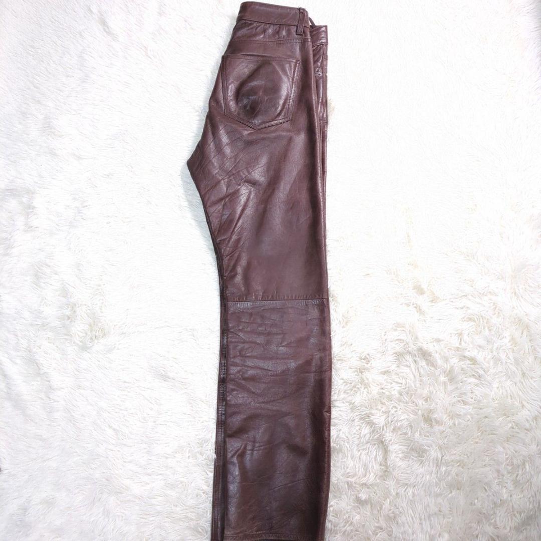 GAP ギャップ OLD GAPレザーパンツ 本革 ブラウン Y2K W30