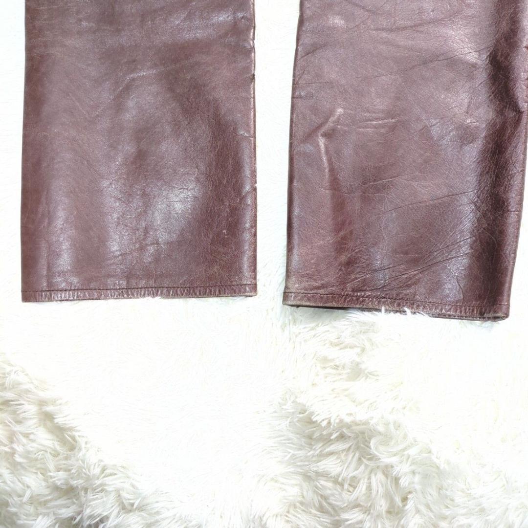 GAP ギャップ OLD GAPレザーパンツ 本革 ブラウン Y2K W30