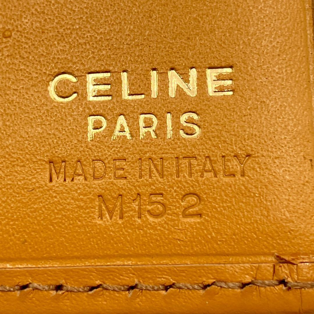 CELINE マカダム柄 2つ折り長財布 トリオンフ レザー