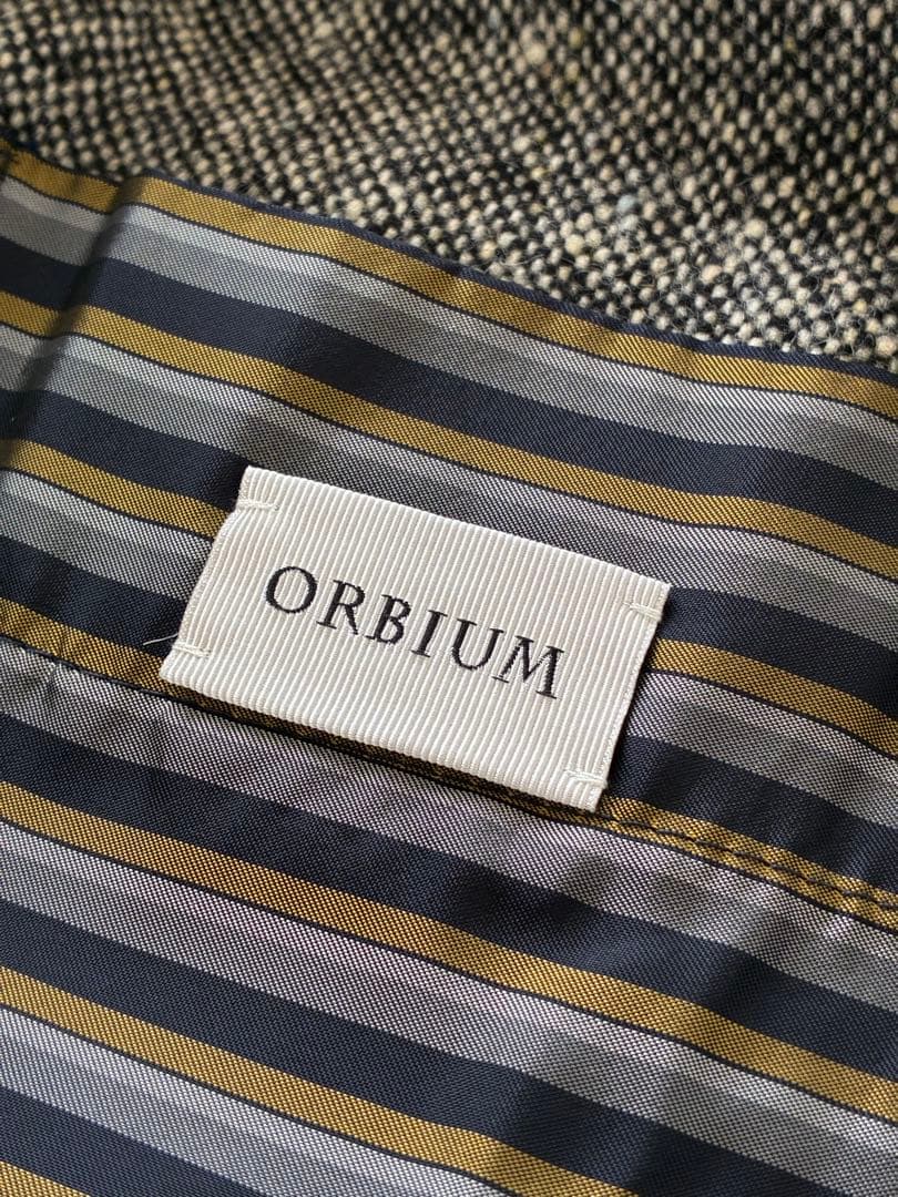 ORBIUM ツイード アトリエジャケット グレー 46 オルビウム