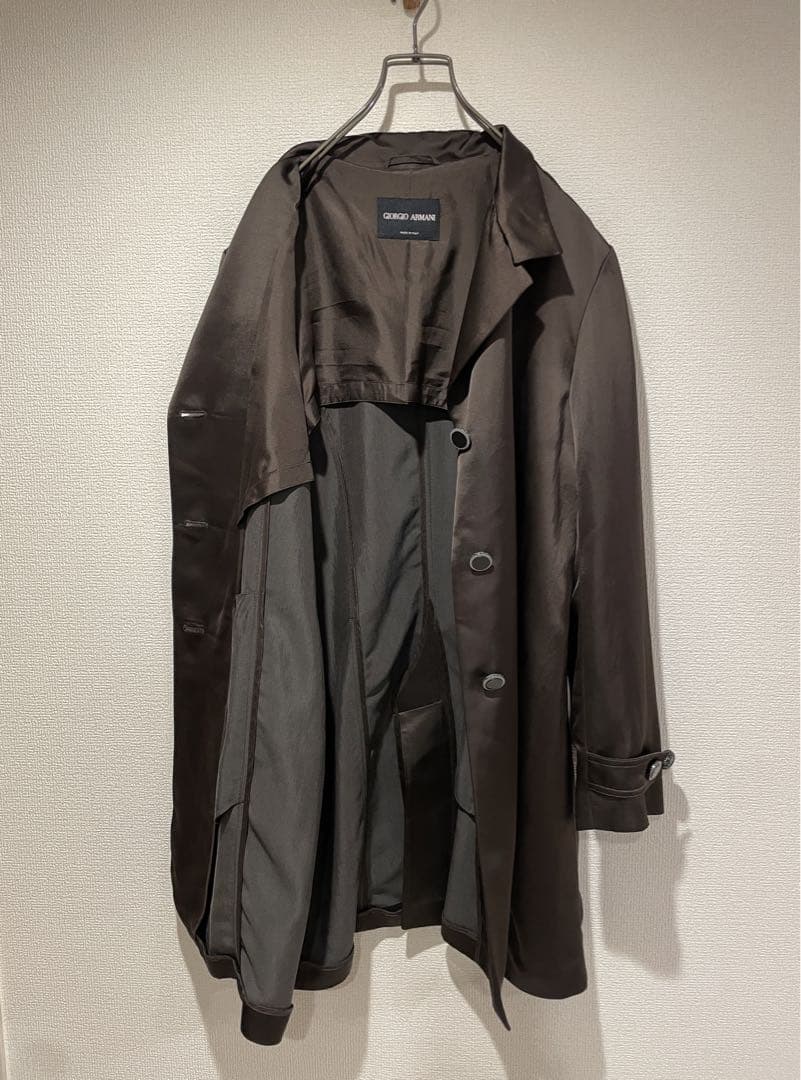 イタリア製 GIORGIO ARMANI シルク チェスター コート