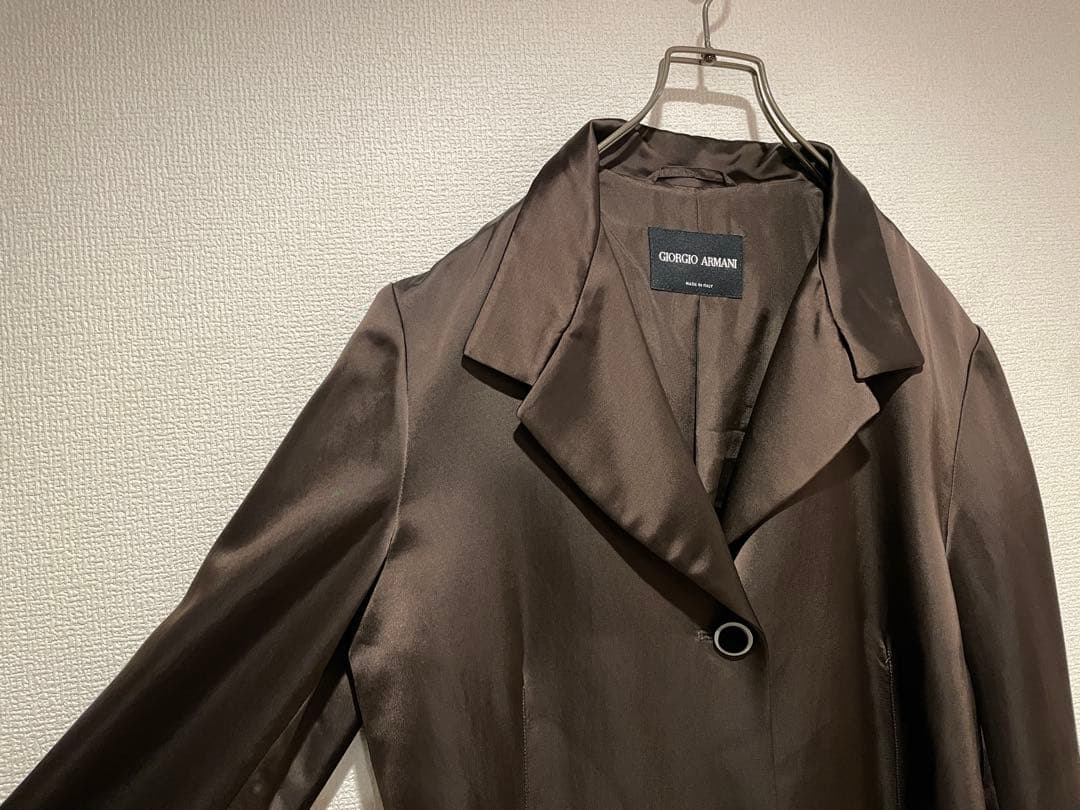 イタリア製 GIORGIO ARMANI シルク チェスター コート
