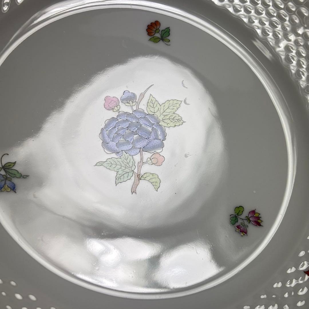 ヘレンド　ヴィクトリア　ブーケ　プレート　20cm　2枚　蝶　バタフライ　花　金
