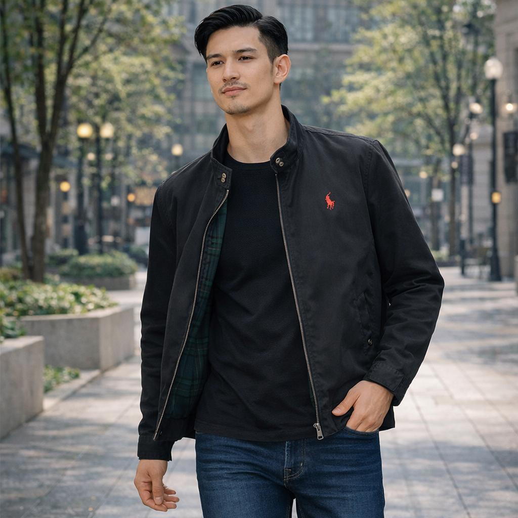 【ほぼ未使用】 POLO ラルフローレン 黒 ジャケット M