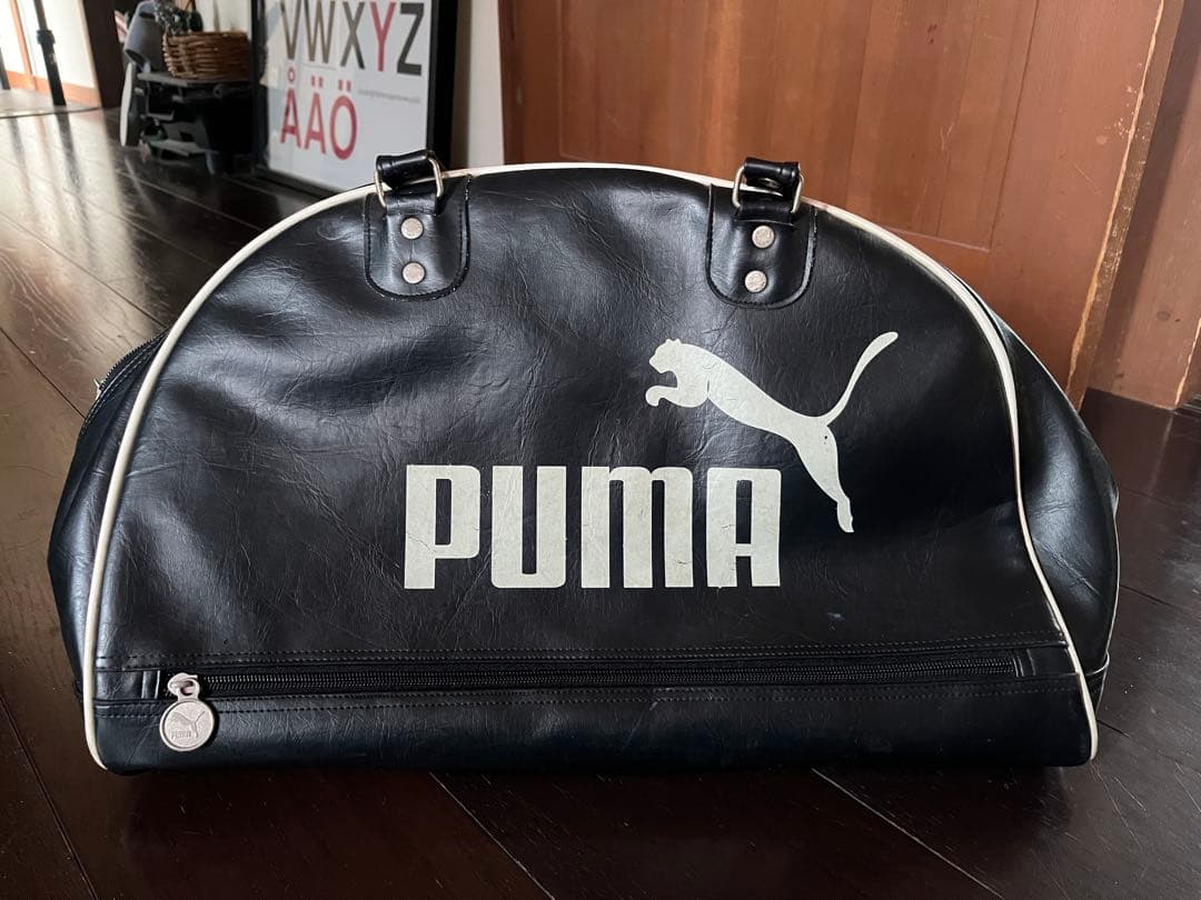 90s PUMA ヴィンテージ ボストンバッグ　黒