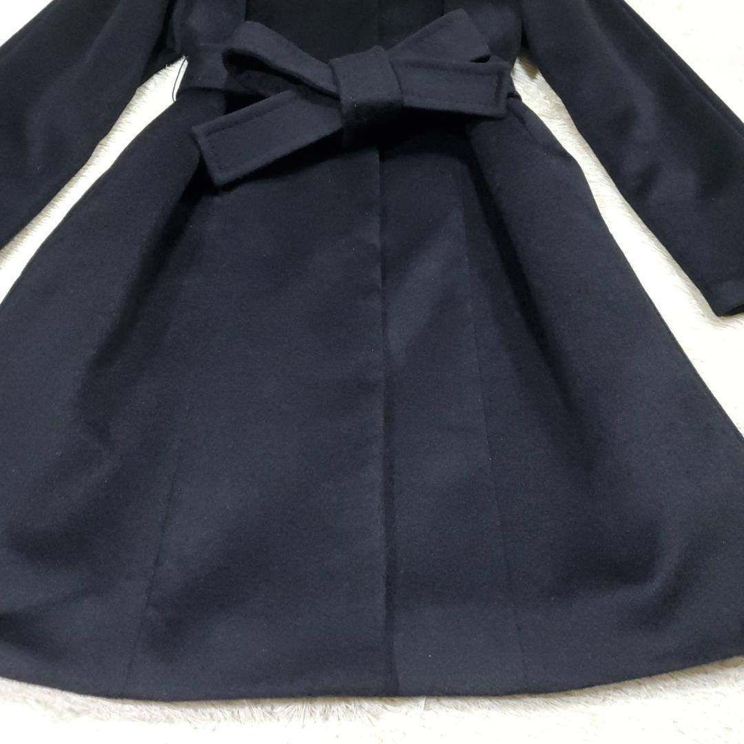 あるふさんカシミヤ100％ ９号 M フォーマル ロングコート リボン ベルト