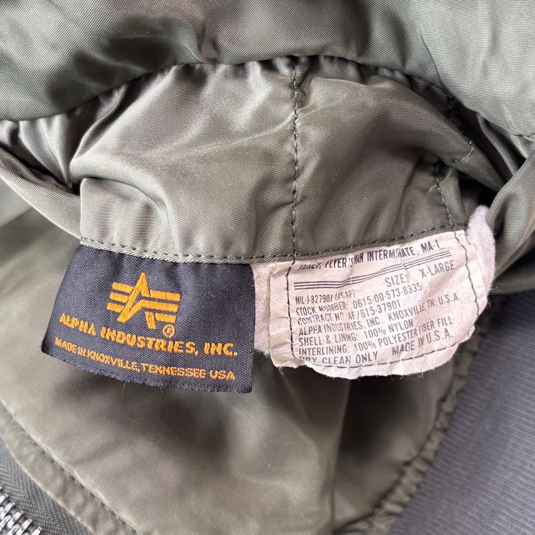 USA製 ALPHA INDUSTRIES ma-1 XL 90s 短丈