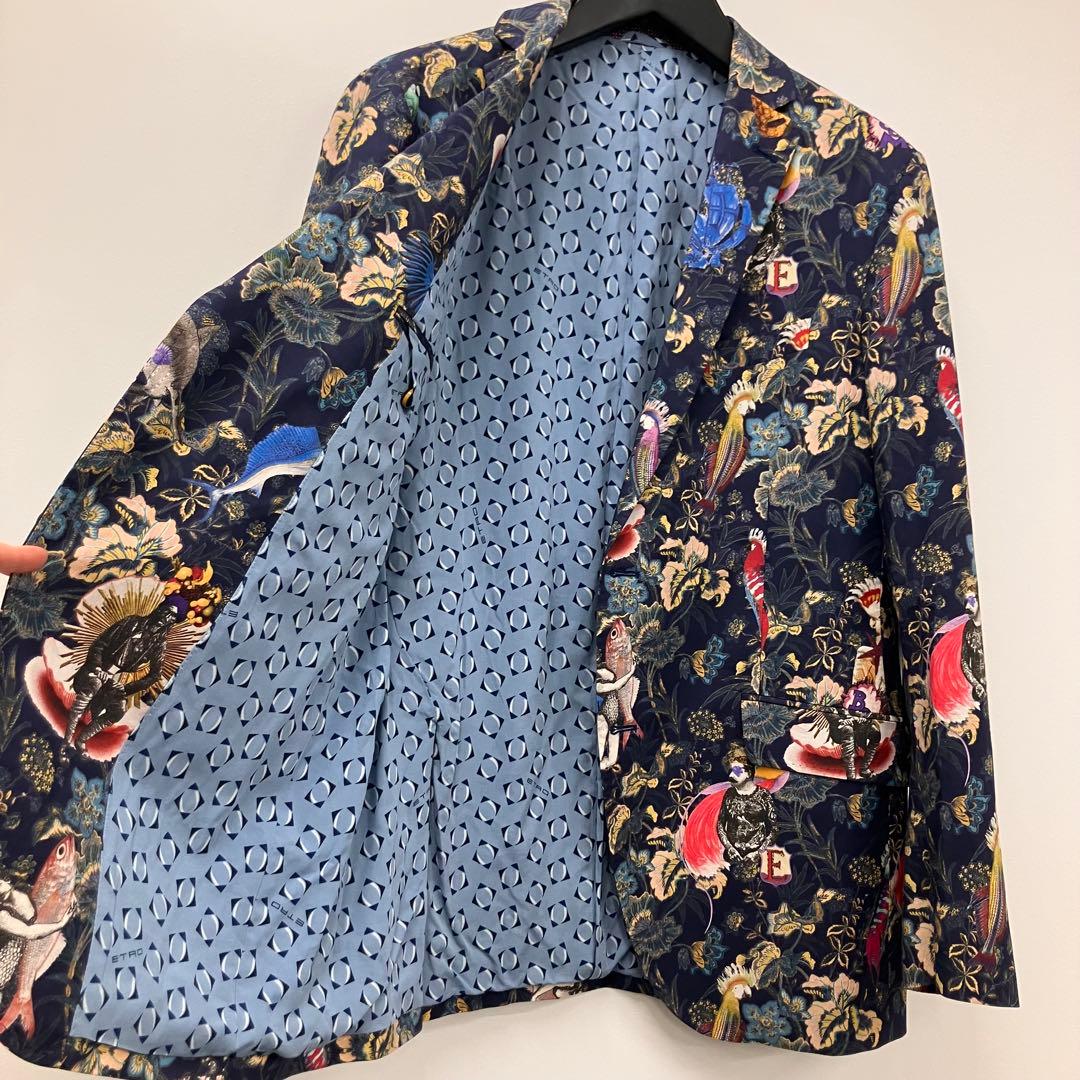 ★エトロ セットアップ テーラードジャケット パンツ ボタニカル 54 3XL
