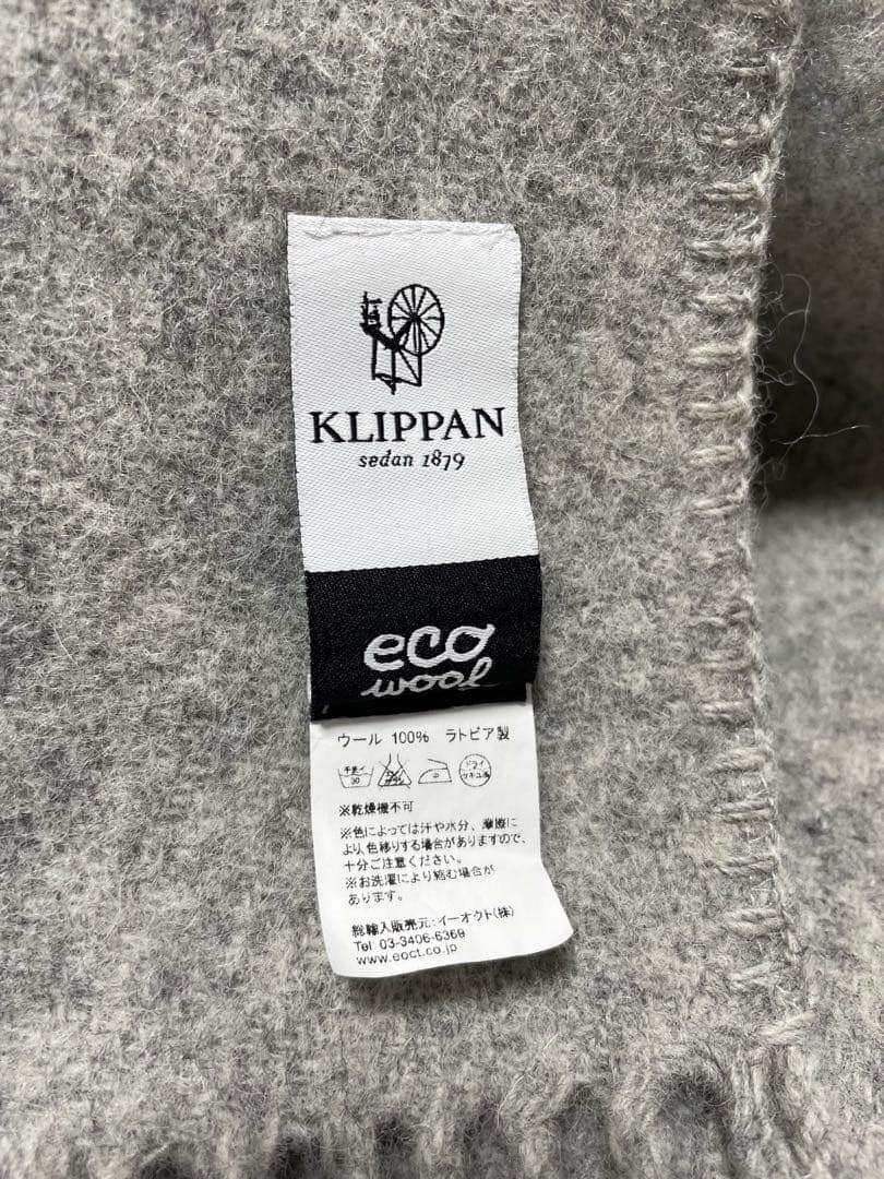 KLIPPAN/クリッパン　ストール　マフラー　グレー