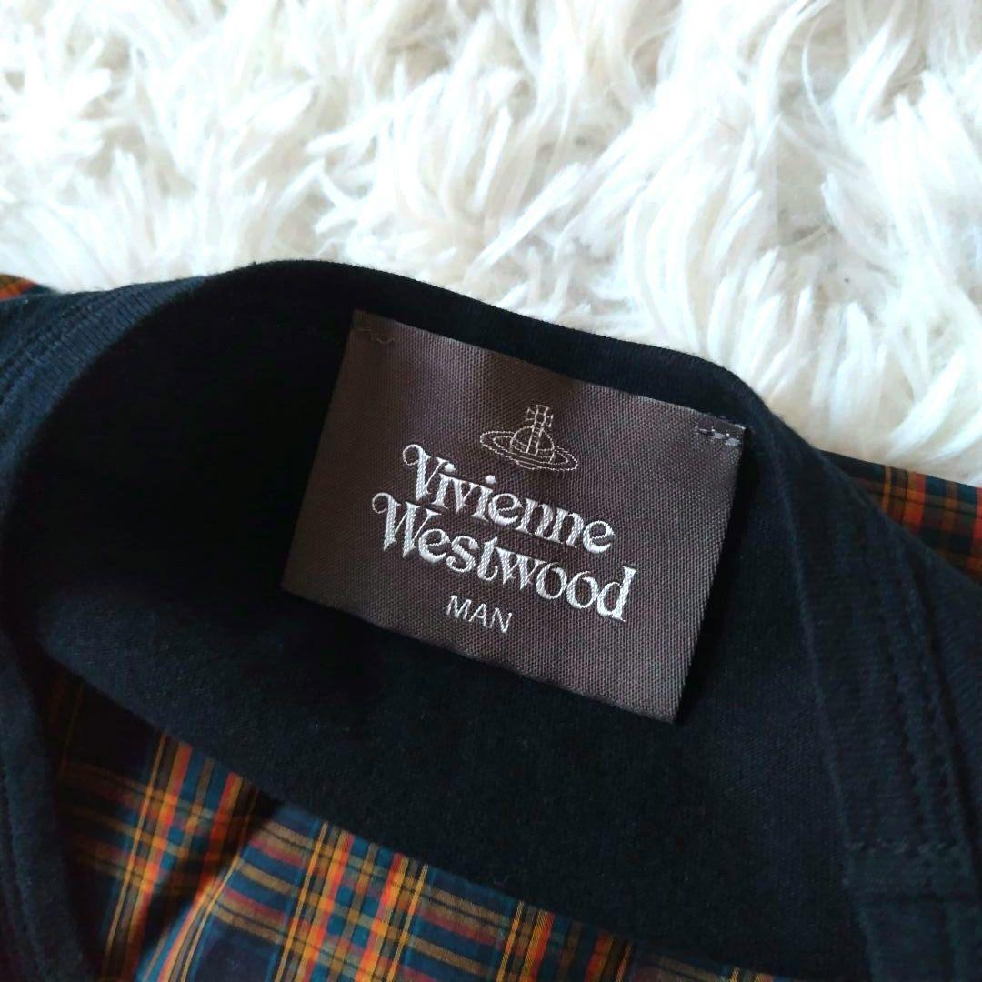 【極美品】Vivienne WestwoodMAN チェックビッグTシャツ 変形