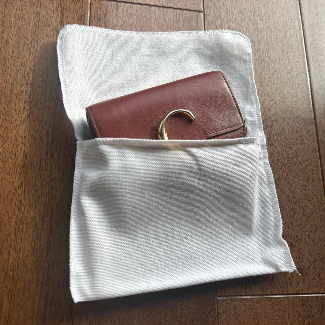 Chloé Cロゴ三つ折り財布 ブラウン
