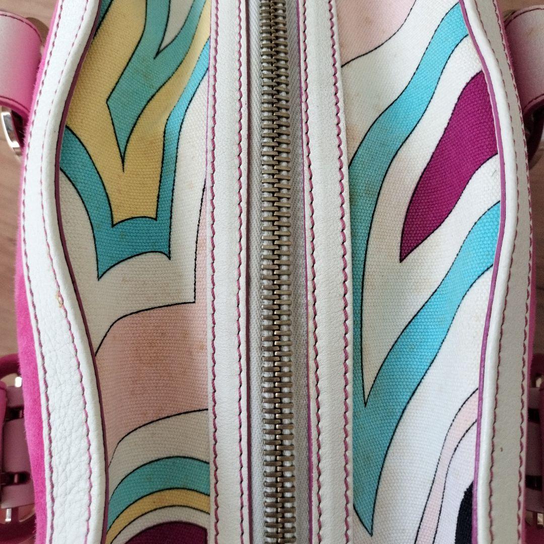 PUCCI バッグ ピンク ボストン