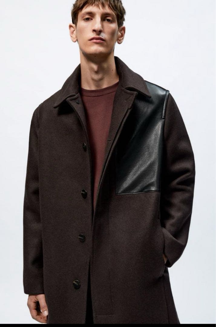 新品！ZARA studio nicholson パッチ レザー コート M