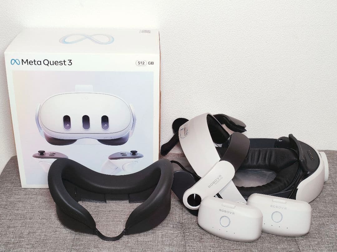  Quest 3 512GB 社外ストラップ+シリコン接眼部セット