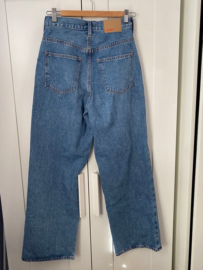 美品　NEEDBY heritage ワイドレッグ デニムパンツ
