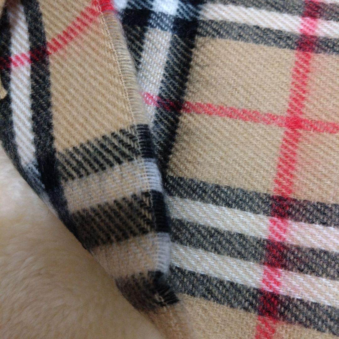 【新品未使用】BURBERRY (バーバリー)チェック柄 マフラーラムウール