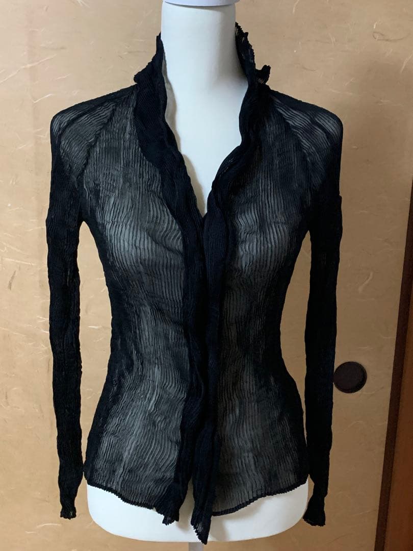 ISSEY MIYAKE シフォンブラウス Sheer Pleated Top