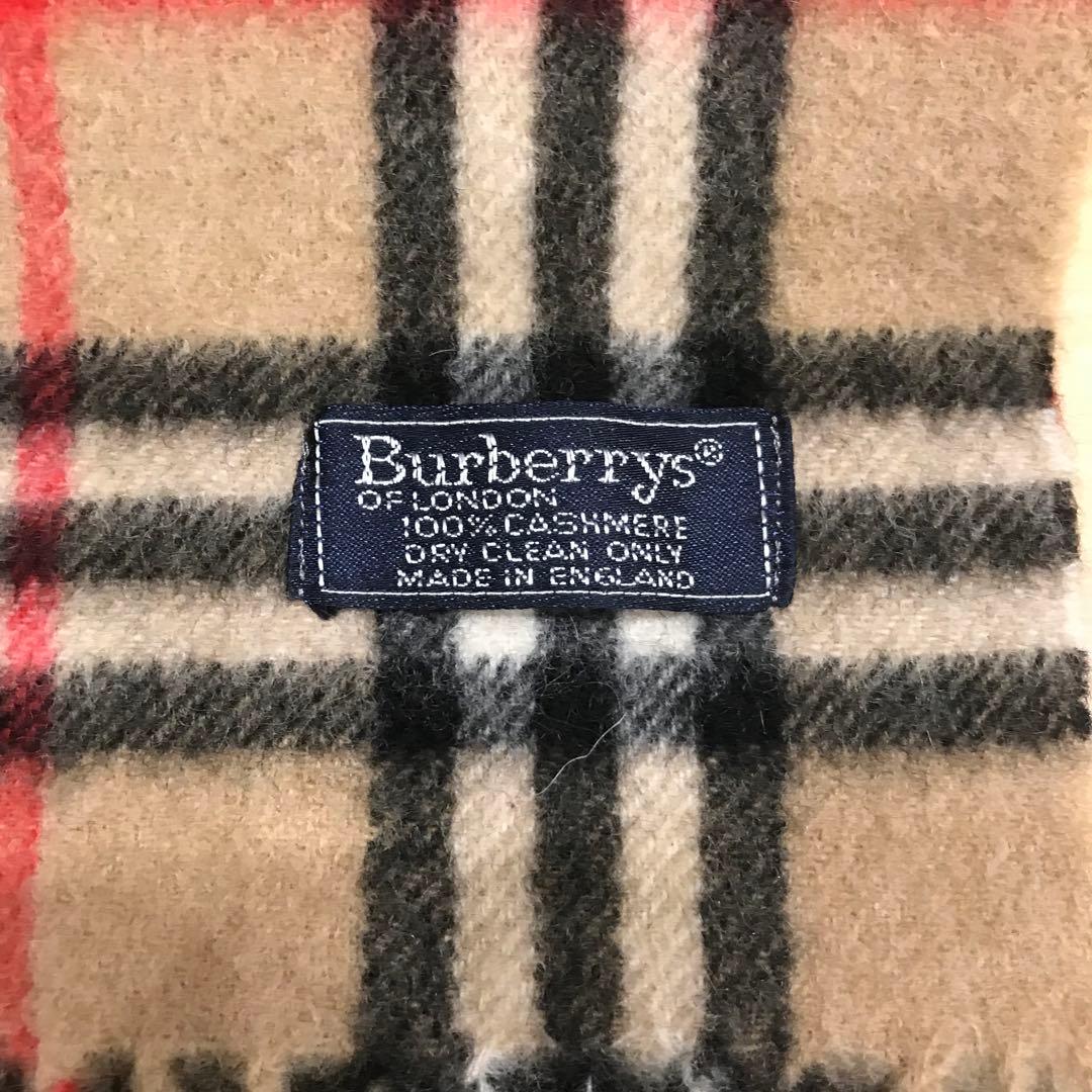 美品 Burberrys マフラー カシミヤ100％ ノバチェック ヴィンテージ