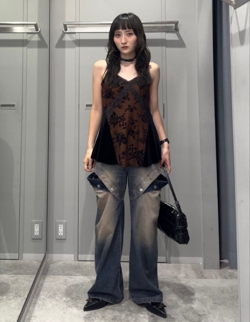 SLY ジャストウエスト サイドオープンストレートパンツ 2