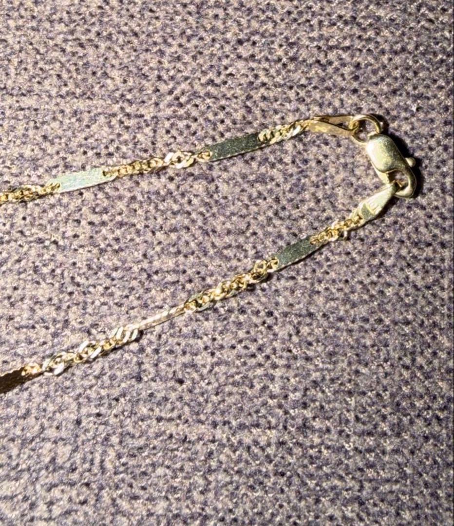 10Kイエローゴールド スクリューネックレス 60cm 2mm