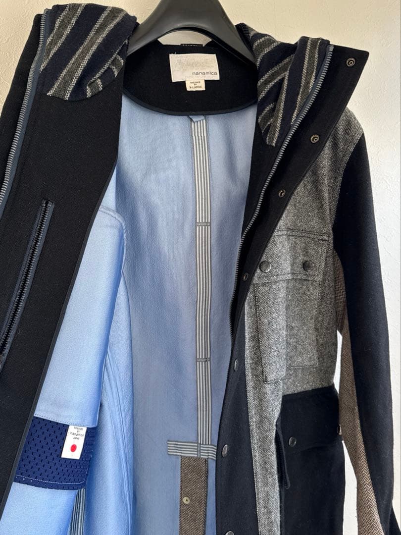 nanamica アシンメトリー GORETEXウールショートコート